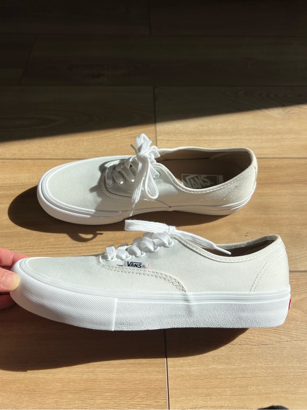 Vans women’s White ultra cush Canvas premium pro authentic Sneakers